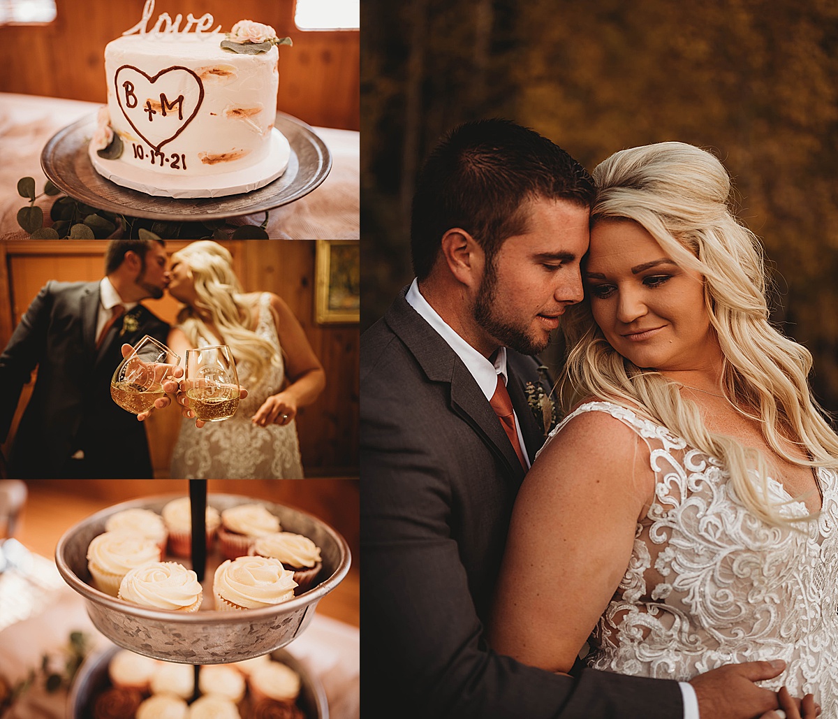 bride and groom kiss and toast champagne at wedding shot by palo duro canyon elopement photographer