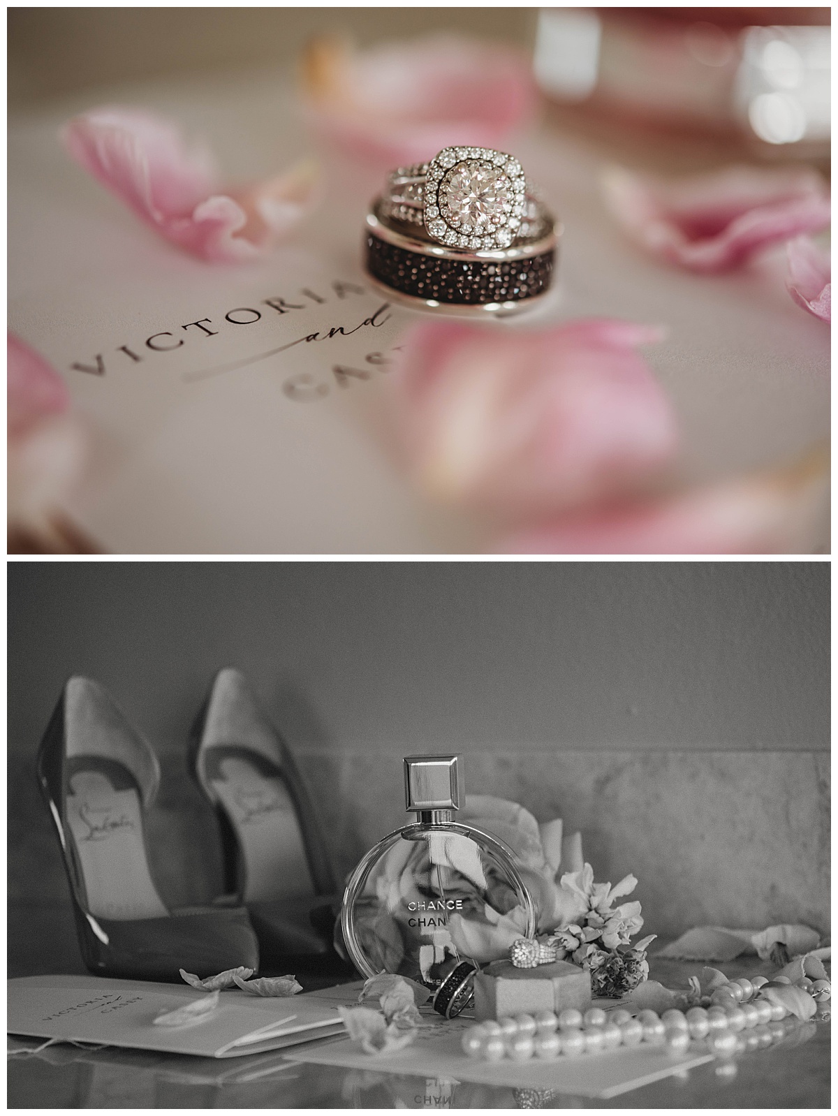 Rings and jewelry details for upscale Texas wedding