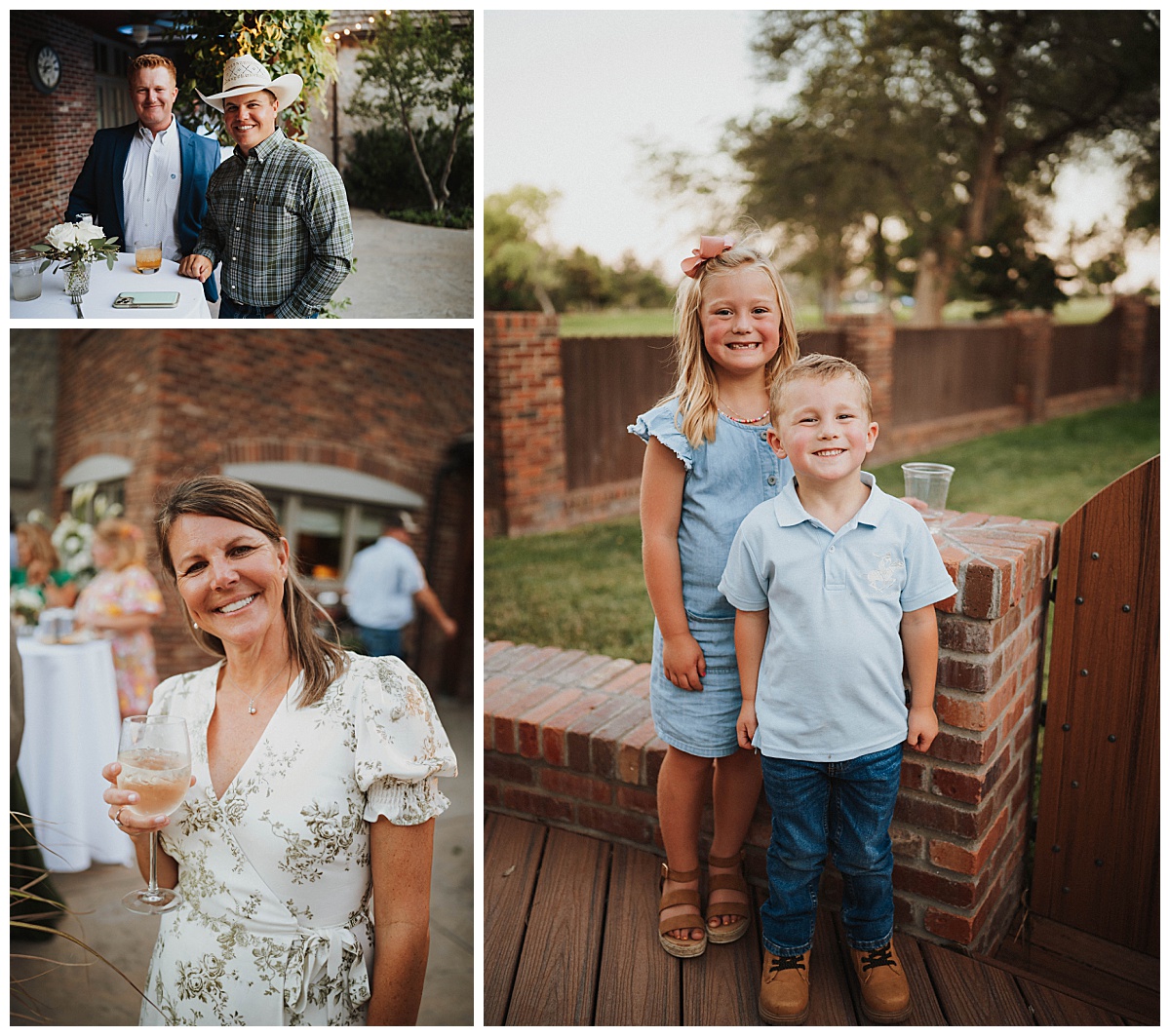 Guests gather at reception by Amarillo portrait photographer